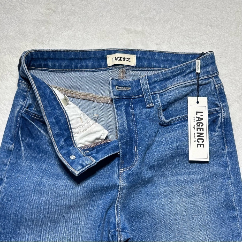 L’agence Jeans Womens 25 Marguerite High Rise Skinny Jeans Medium Wash New - Picture 4 of 15